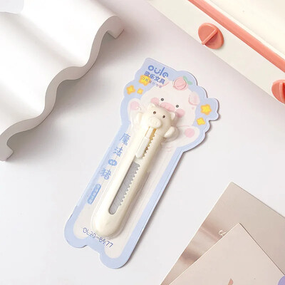 1 PC Mini Lovely Utility Knife Kawai Piggy Rabbit Cutter Box Lovely Stationery Πτυσσόμενο μαχαίρι Χαριτωμένο χαρτοκόπτη Μαθητικές προμήθειες