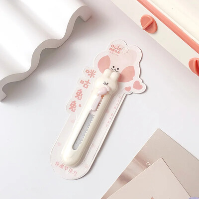 1 PC Mini Lovely Utility Knife Kawai Piggy Rabbit Cutter Box Lovely Stationery Πτυσσόμενο μαχαίρι Χαριτωμένο χαρτοκόπτη Μαθητικές προμήθειες