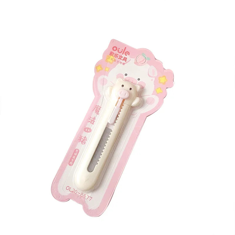 1 PC Mini Lovely Utility Knife Kawai Piggy Rabbit Cutter Box Lovely Stationery Πτυσσόμενο μαχαίρι Χαριτωμένο χαρτοκόπτη Μαθητικές προμήθειες