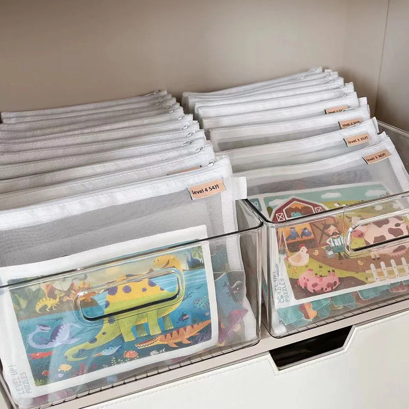 Φερμουάρ Nylon Mesh Θήκη με φερμουάρ Διχτυωτές τσάντες καλλυντικών Τσάντες μακιγιάζ Μολυβοθήκη Τσάντες ταξιδιού για καλλυντικά σχολικά είδη γραφείου