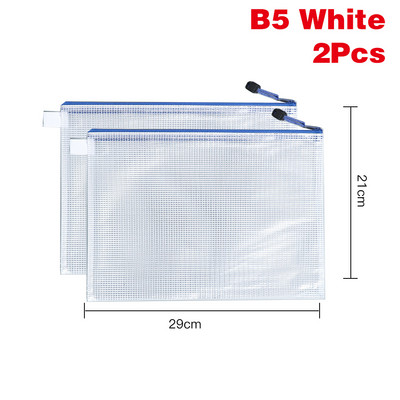 2 db/tétel Írószer tároló mappa irathálós cipzáras tasak A4/B5 irattáska zseb mappák tárolótáskák iskolai irodaszerek