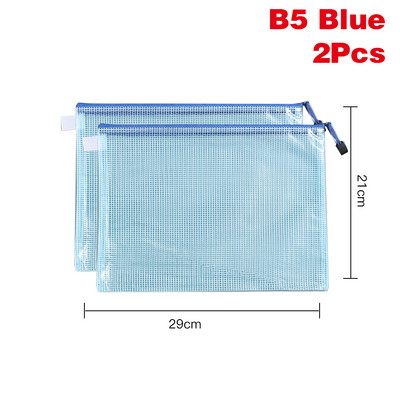 2 db/tétel Írószer tároló mappa irathálós cipzáras tasak A4/B5 irattáska zseb mappák tárolótáskák iskolai irodaszerek