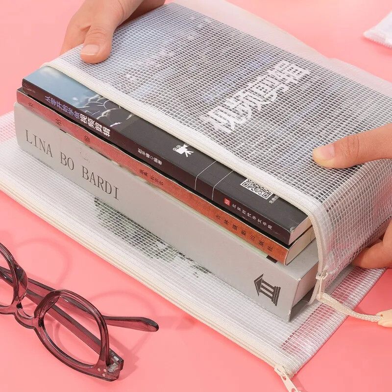 Мрежести чанти с цип A4 Чанти с цип Водоустойчиви чанти за писма Чанти за съхранение на файлове за училище Пъзел Настолни игри Офис консумативи