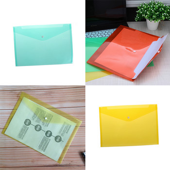 A4 Clear Document Bag 6 Colors Paper File Folder Letter φάκελος Τσέπες Clips Αποθήκευση βιβλίου Χαρτικά Σχολικά είδη γραφείου