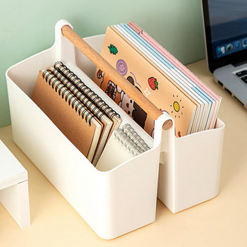 Κουτί αποθήκευσης μολυβιού Μεγάλης χωρητικότητας Διαμερίσματα θήκης για στυλό Design Desktop Organizer επιστολόχαρτου με λαβή για το σπίτι