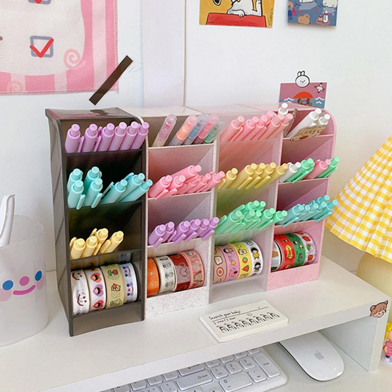 1db függőleges tárolódoboz, tolltartó smink ecsetek tárolódoboz, egyéb Szervező asztali irodaszertartó tárolódoboz