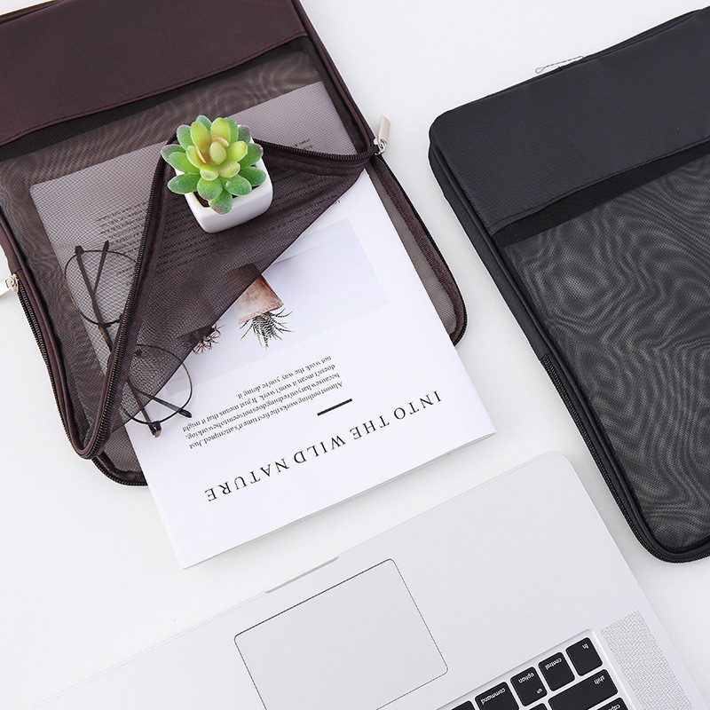 Simple Life A4 чанта за файлове Прозрачна решетка Двойно запечатана безопасна папка за документи Офис Бизнес пътуване Училищни пособия A6675