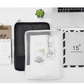 Διχτυωτή τσάντα φερμουάρ Α4 Διαφανής τσάντα εγγράφων μεγάλης χωρητικότητας φοιτητική τσάντα δοκιμών γραφικής ύλης Χάρτινη τσάντα αποθήκευσης