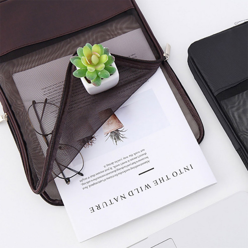 Διχτυωτή τσάντα φερμουάρ Α4 Διαφανής τσάντα εγγράφων μεγάλης χωρητικότητας φοιτητική τσάντα δοκιμών γραφικής ύλης Χάρτινη τσάντα αποθήκευσης