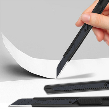 Μαύρα μεταλλικά γραφικά ανοιχτήρια μαχαιριών Utility Knife Χαρτί και μαχαίρι γραφείου Diy Cutter Μαχαίρι Χαρτικά Σχολικά Εργαλεία Κόφτης χαρτιού