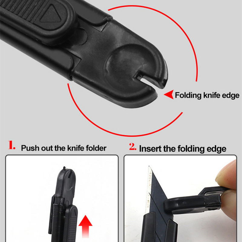Черен метален художествен нож Отварачки за писма Нож за хартия и офис нож Нож за ножове Направи си сам Нож за канцеларски материали Училищни инструменти Резачка за хартия