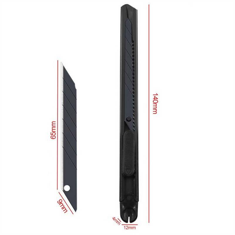 Черен метален художествен нож Отварачки за писма Нож за хартия и офис нож Нож за ножове Направи си сам Нож за канцеларски материали Училищни инструменти Резачка за хартия