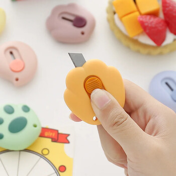 Cute Cat Paw Color Mini Portable Utility Paper Cutter Χαρτί κοπής Ξυράφι Λεπίδα Γραφείου Χαρτικά Κοπής