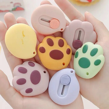 Cute Cat Paw Color Mini Portable Utility Paper Cutter Χαρτί κοπής Ξυράφι Λεπίδα Γραφείου Χαρτικά Κοπής