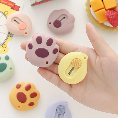 Cute Cat Paw Color Mini Portable Utility Paper Cutter Χαρτί κοπής Ξυράφι Λεπίδα Γραφείου Χαρτικά Κοπής