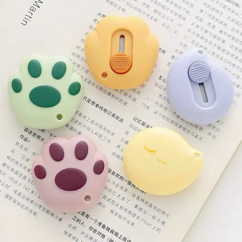 Cute Cat Paw Color Mini Portable Utility Paper Cutter Χαρτί κοπής Ξυράφι Λεπίδα Γραφείου Χαρτικά Κοπής