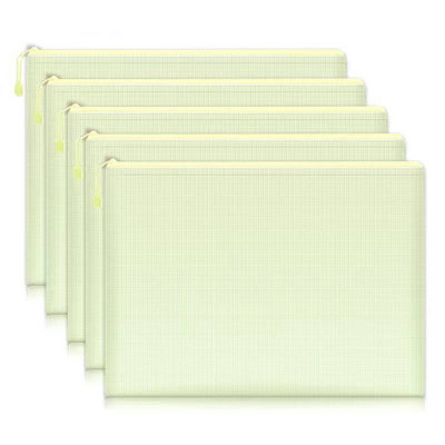 5 τμχ Πολύχρωμες τσέπες με φερμουάρ με φερμουάρ Αδιάβροχο φάκελος με φερμουάρ Α4 Σχολικά είδη γραφείου Τσάντα αποθήκευσης Etui