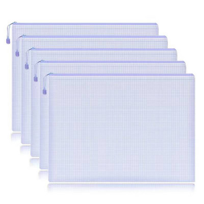 5 τμχ Πολύχρωμες τσέπες με φερμουάρ με φερμουάρ Αδιάβροχο φάκελος με φερμουάρ Α4 Σχολικά είδη γραφείου Τσάντα αποθήκευσης Etui