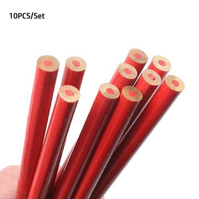 10 tk Puusepapliiatsid Puidutöötlemispliiats skaalaga musta plii DIY Builder Tisleritööriist Sinine punane plii kirjatarvete markerpliiats