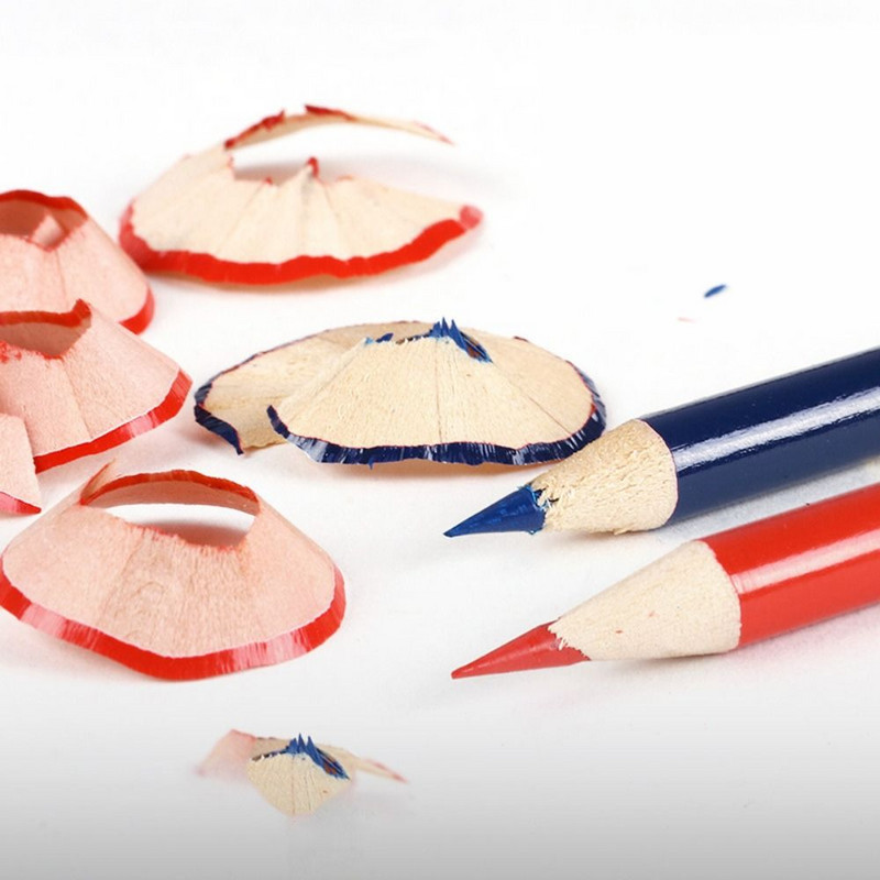 10db Asztalos ceruza Famegmunkáló ceruza skálával fekete ólom barkács építő asztalos szerszám Kék piros ólom írószer ceruza