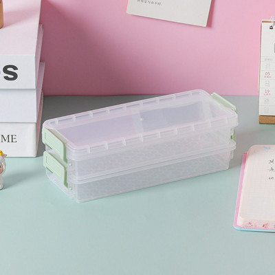 Kreativna dvoslojna višenamjenska pernica velikog kapaciteta, kutija za naočale, stolna kutija za pohranu, kutija za pisma