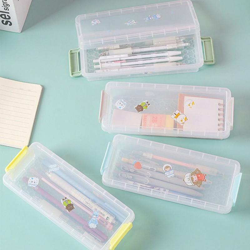 Kreativna dvoslojna višenamjenska pernica velikog kapaciteta, kutija za naočale, stolna kutija za pohranu, kutija za pisma