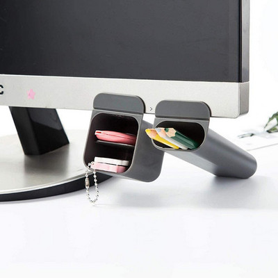 Creative Pasteable Pc Screen Stand Θήκη Επιτραπέζιου Storage Boxes Desk Pencil Organizer Αποθήκευση γραφείου Σχολικές θήκες γραφικής ύλης