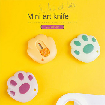 1 PC Cute Cartoon Cat Claw Πτυσσόμενο χαρτοκόπτη Μαχαίρια Χαρτικά για Σχολικό Γραφείο Μαχαίρι φακέλου ανοιχτήρι κουτιού σπιτιού