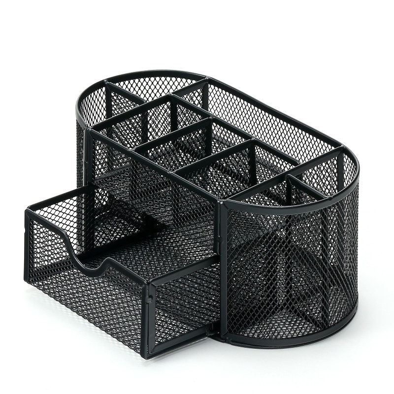 9 Odlagalište Višenamjenski stolni organizator Mrežasti metalni držač za olovke Spremnik za pisaći pribor Blagajna Školski pribor Pribor