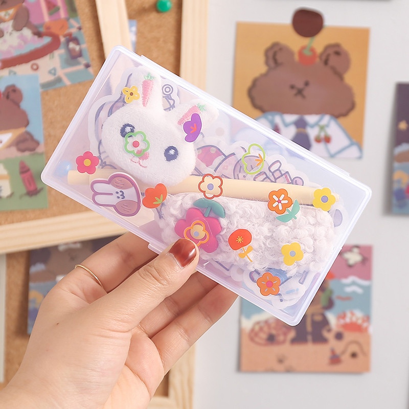 Prozirna stolna pisaćica Organizator Prozirna kutija za olovke Washi Selotejp Naljepnice Kutija za pohranu Stol Kutija za klasifikaciju