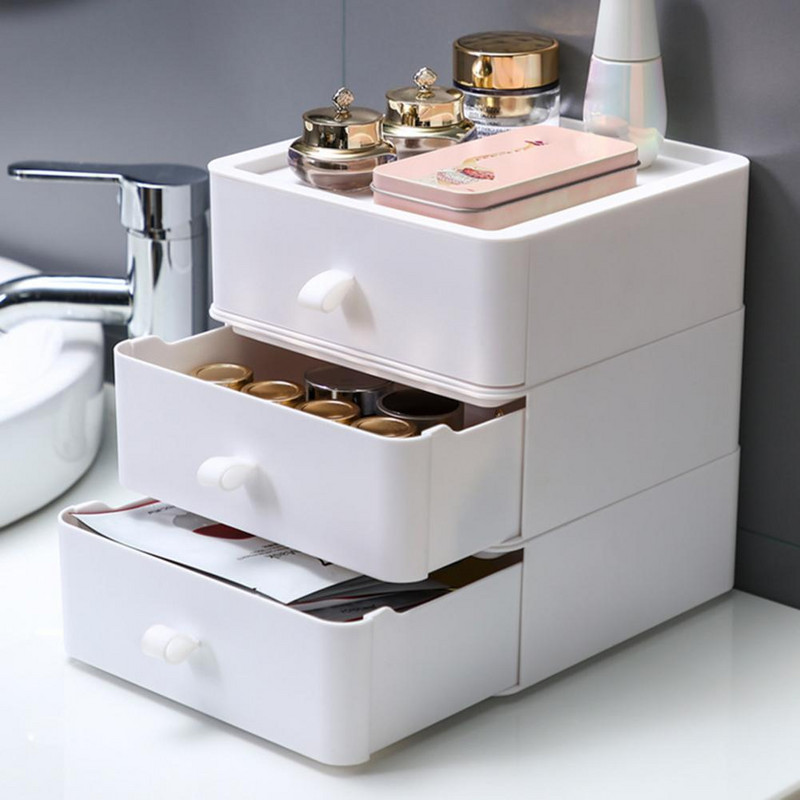Органайзер за многократно използване на чекмеджета Пластмасово чекмедже за съхранение Органайзер за чекмедже за канцеларски материали Кутия Кутия за съхранение на различни предмети Настолен органайзер