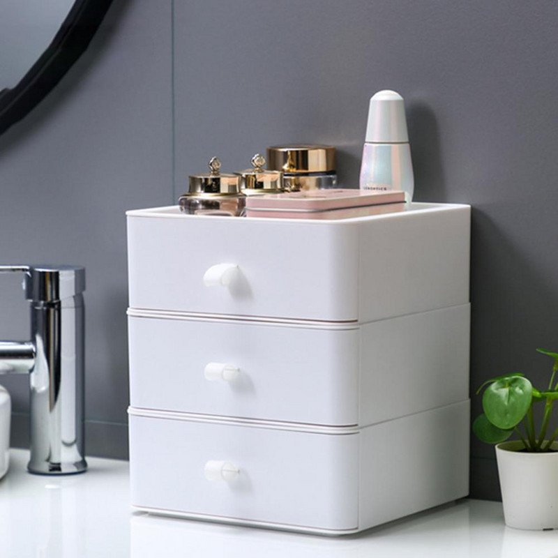 Органайзер за многократно използване на чекмеджета Пластмасово чекмедже за съхранение Органайзер за чекмедже за канцеларски материали Кутия Кутия за съхранение на различни предмети Настолен органайзер