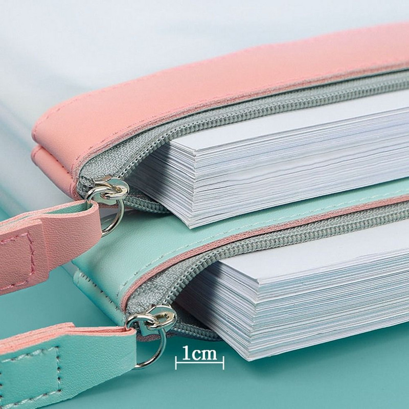 Átlátszó dokumentumtároló tasak, nagy kapacitású PET hálós cipzáras táska Hordozható vastagított átlátszó irattáska