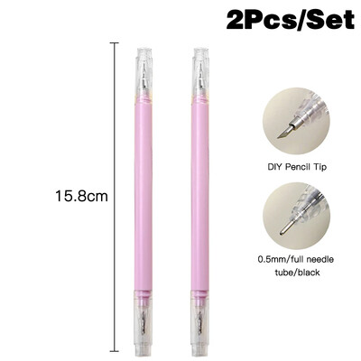 2db Kétfejű használati kés gél toll Vágó matricák Scrapbooking Vágás Kézzel Számláló Szerszám Iskolai barkácsolás kézműves kellékek