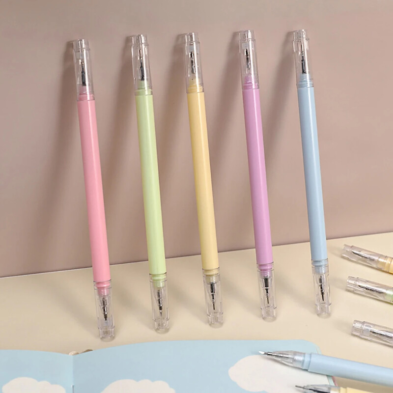 2db Kétfejű használati kés gél toll Vágó matricák Scrapbooking Vágás Kézzel Számláló Szerszám Iskolai barkácsolás kézműves kellékek