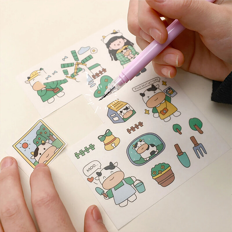 2db Kétfejű használati kés gél toll Vágó matricák Scrapbooking Vágás Kézzel Számláló Szerszám Iskolai barkácsolás kézműves kellékek