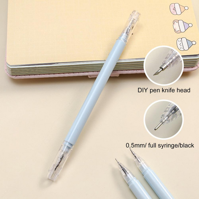 2Pcs/Set Craft Cutter Čvrsta glatka traka za pakiranje bez rubova Umjetnički rezač papira Školski pribor Rezač Olovka Olovka za rezanje papira