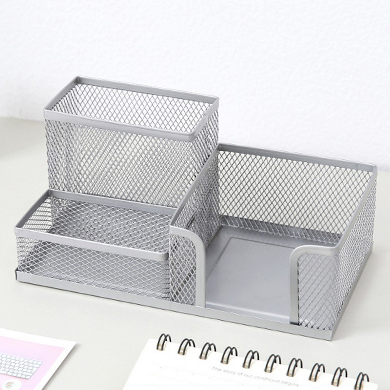 Διχτυωτό μεταλλικό θήκη για στυλό Βάση επιτραπέζια οργάνωση γραφικής ύλης Μολύβι γραφείου Θήκη μακιγιάζ Βούρτσα αποθήκευσης Καλάθι Organizer