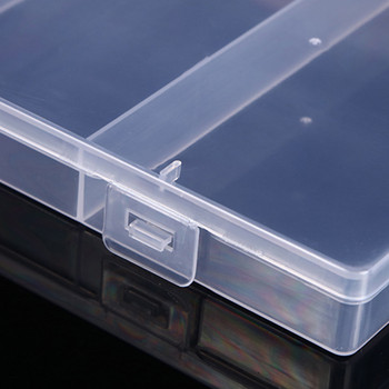 Пластмасови кутии за бижута Прозрачна кутия за инструменти Организатор за занаяти Съхранение Мъниста Гривна Кутии за бижута Правоъгълна кутия за опаковане