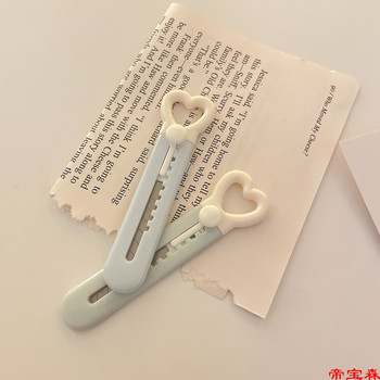 Mini Pocket Love Heart Art Utility Knife Express Box Knife DIY Paper Cutter Craft Wrapping Tools Blade Kawaii Канцеларски материали