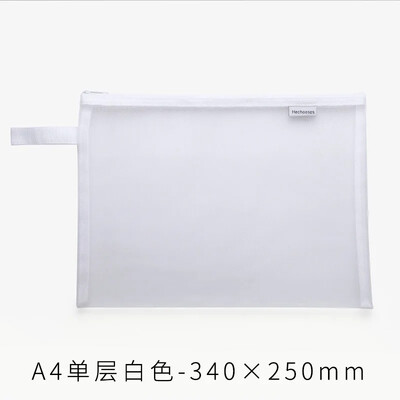 Прозрачни папки с файлове Найлонова мрежеста чанта за съхранение Удобен цип Ученически тест Органайзер за канцеларски материали Ученически пособия