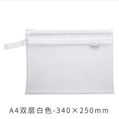 Прозрачни папки с файлове Найлонова мрежеста чанта за съхранение Удобен цип Ученически тест Органайзер за канцеларски материали Ученически пособия