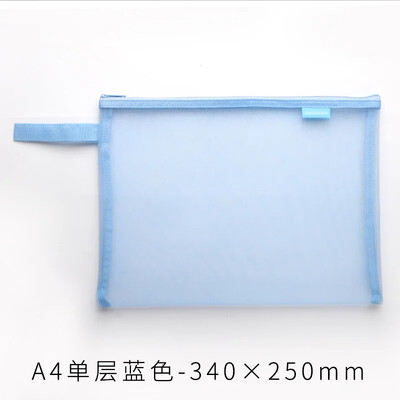 Прозрачни папки с файлове Найлонова мрежеста чанта за съхранение Удобен цип Ученически тест Органайзер за канцеларски материали Ученически пособия