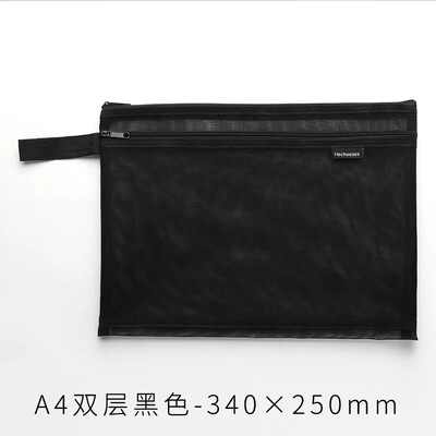 Прозрачни папки с файлове Найлонова мрежеста чанта за съхранение Удобен цип Ученически тест Органайзер за канцеларски материали Ученически пособия