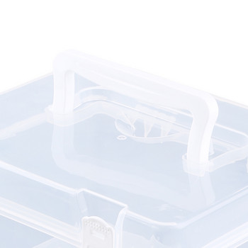 Прозрачна пластмасова писалка с 80 гнезда за носене в кутия за ръчно съхранение B
