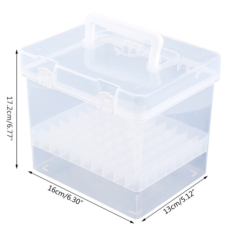 80 υποδοχές μαρκαδόρου Clear Plastic Carrying for Case Handheld Storage B