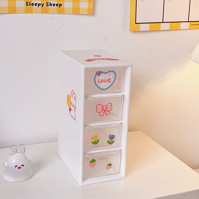 MINKYS New Arrival 4 fiókos asztali rendszerező asztali klipek kis írószerek tárolódoboz Iskolai írószer kiegészítők