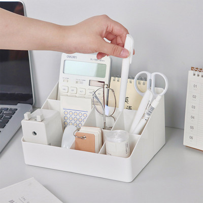 Creative Desktop Storage Box Πλαστική θήκη αποθήκευσης καλλυντικών Οργανωτής γραφείου Ins Φοιτητική θήκη για στυλό Κουτιά οργάνωσης χαρτικών