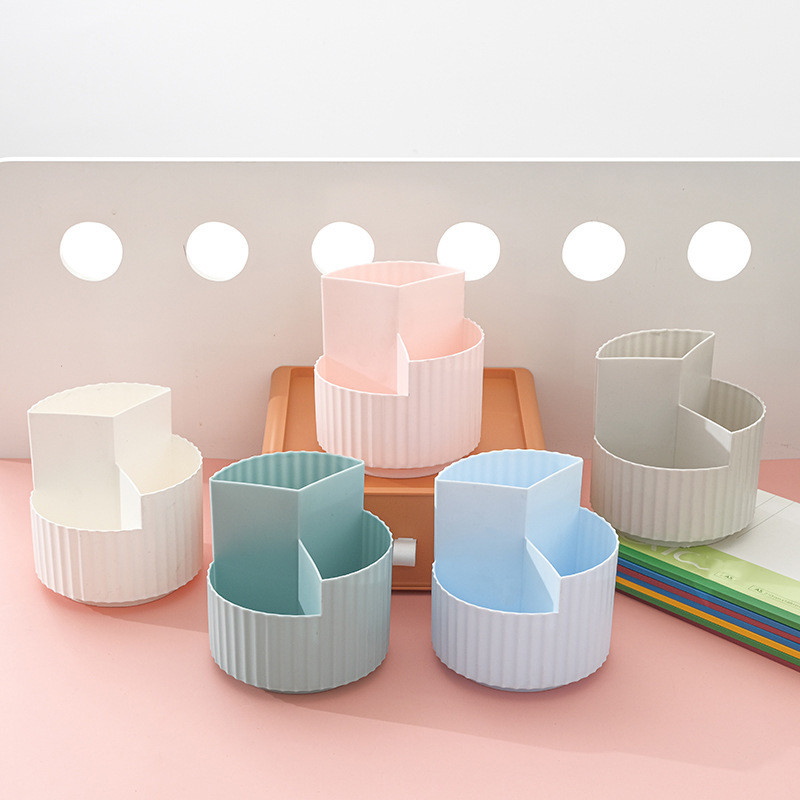 3-решетен настолен държач за писалка Пластмасов многофункционален калъф за молив Настолен органайзер за съхранение на писалка Офис Училищни консумативи за дома Поставка за писалка