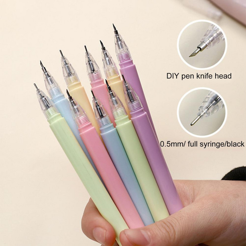 2 vnt. / rinkinys Tvirtas rankdarbių pjaustytuvas Lengvas popieriaus pjaustymo rašiklis Dviejų galvučių meninio popieriaus iškarpų albumo rankdarbių pjaustyklė, rašanti